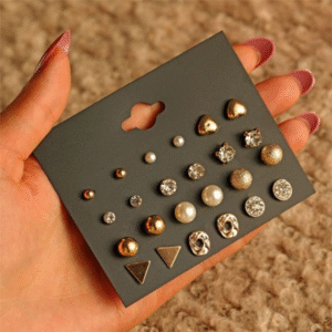 24 Pcs Pearl Stud Earrings Set for Women